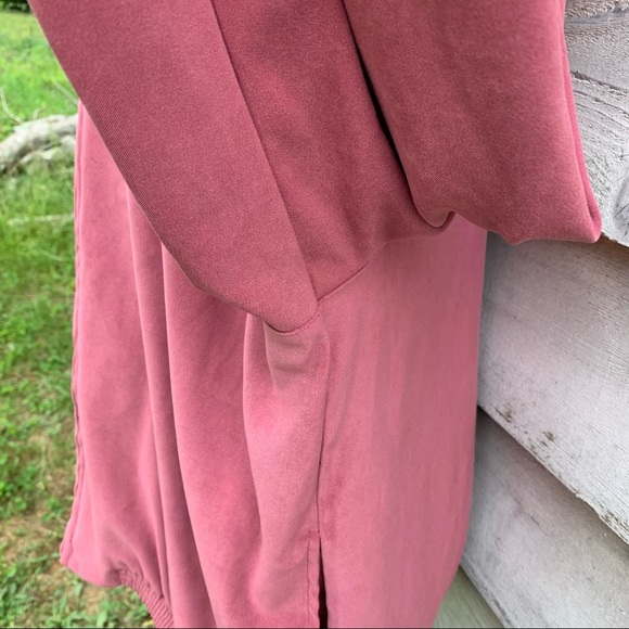 Vintage 80s Dusty Rose Floral Embroidered Long Sleeve Zip Up Front Casual Jacket - Picture 13 of 16